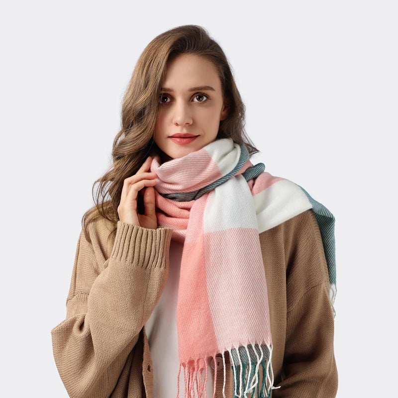 Premillow Women's Mohair Winter Scarf Pure Color, Warm Winter Scarf for Women and Men, Soft Luxurious Cashmere Feel Scarfs - Image 2